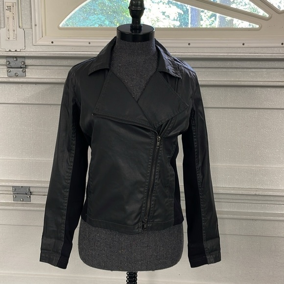 Eileen Fisher Jackets & Blazers - Eileen Fisher Vegan Leather Moto Jacket Small Petite